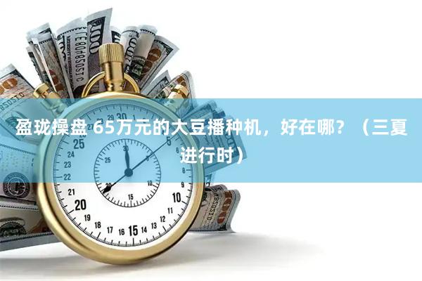 盈珑操盘 65万元的大豆播种机，好在哪？（三夏进行时）